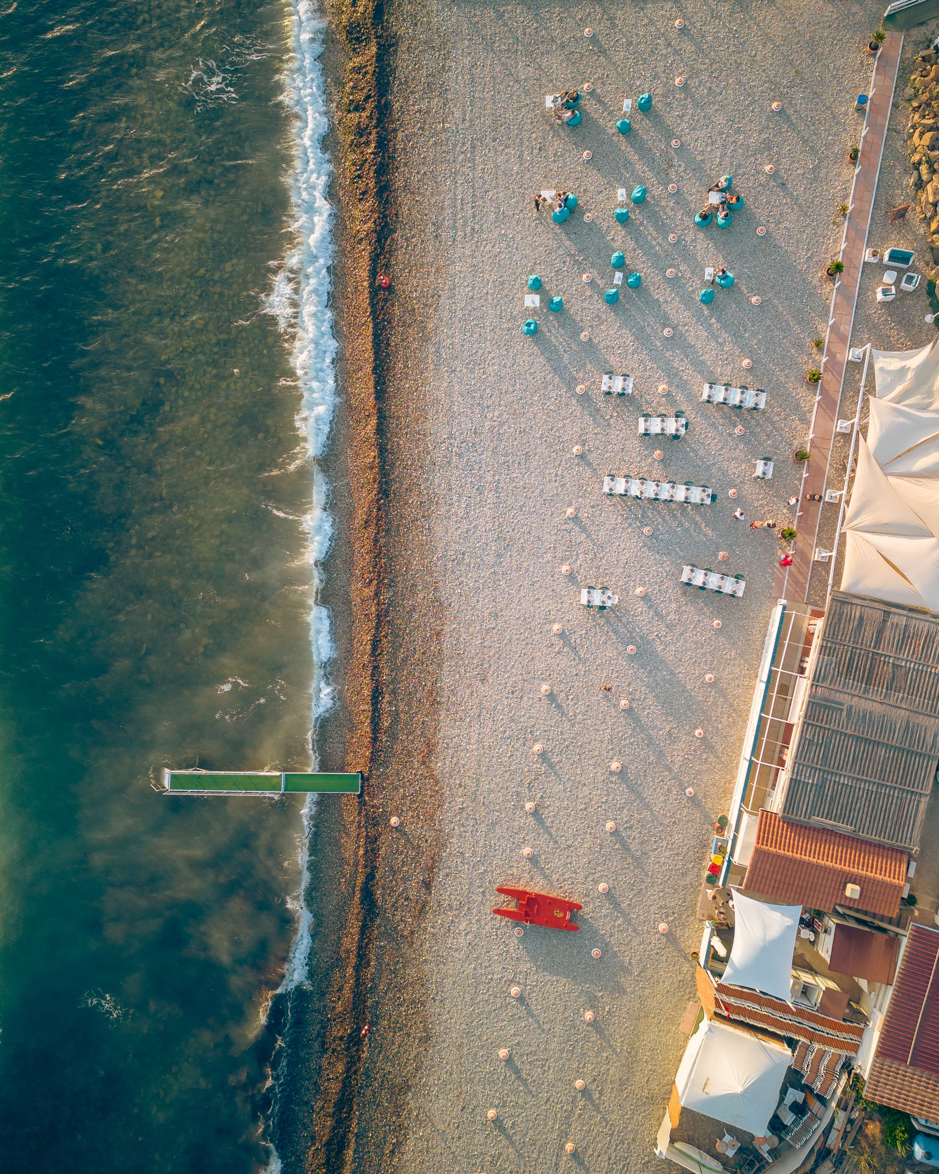 Aerial view of Isla Holbox - white sand beach