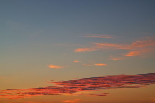 Free A stunning view of the sunset sky with dramatic clouds and vibrant hues in Stamford, CT. Stock Photo