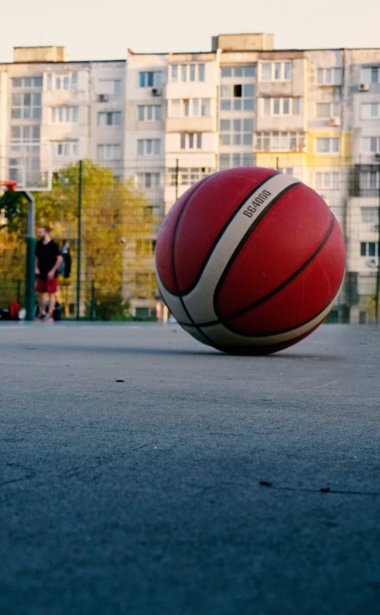 Close Up Shot Of A Ball On The Floor