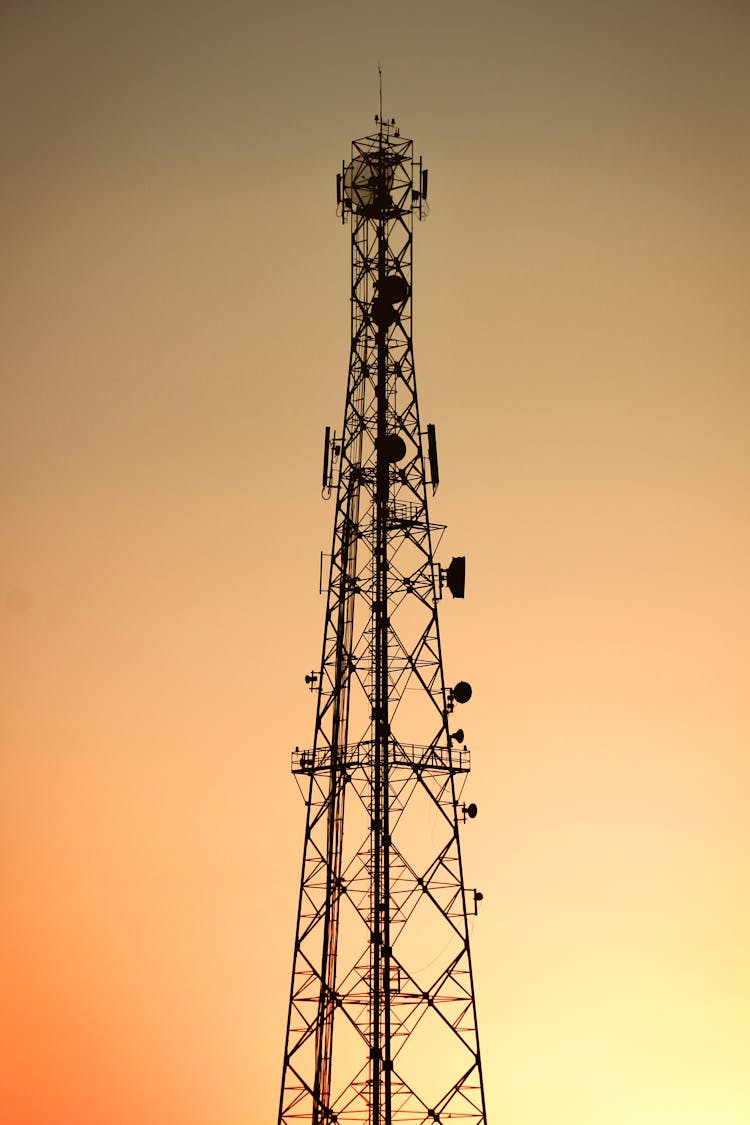 Silhouette Of A Telecom Tower