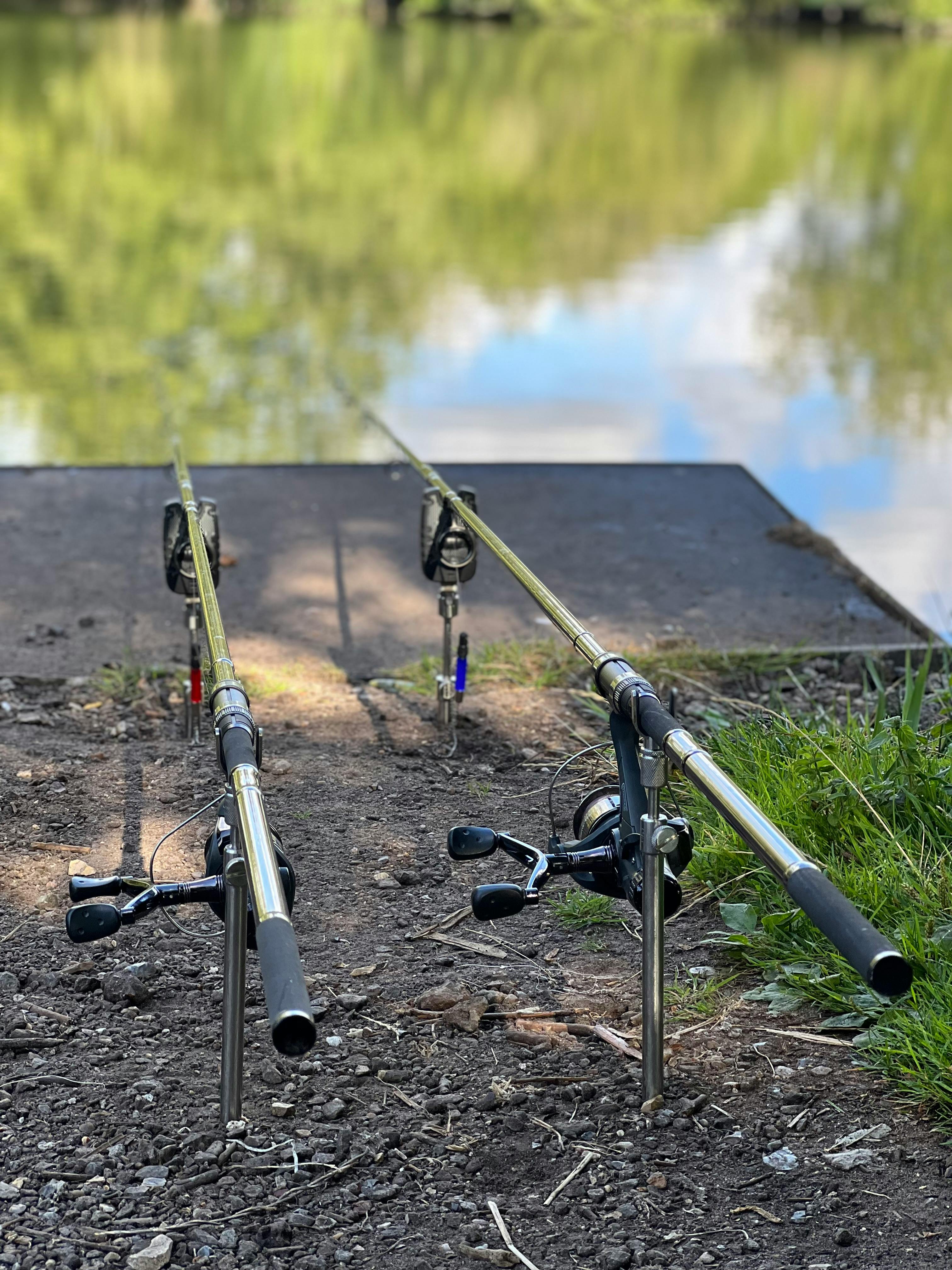 Fishing Rods near the Lake · Free Stock Photo