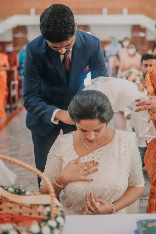 Foto profissional grátis de cabelo escuro, casamento, cerimônia