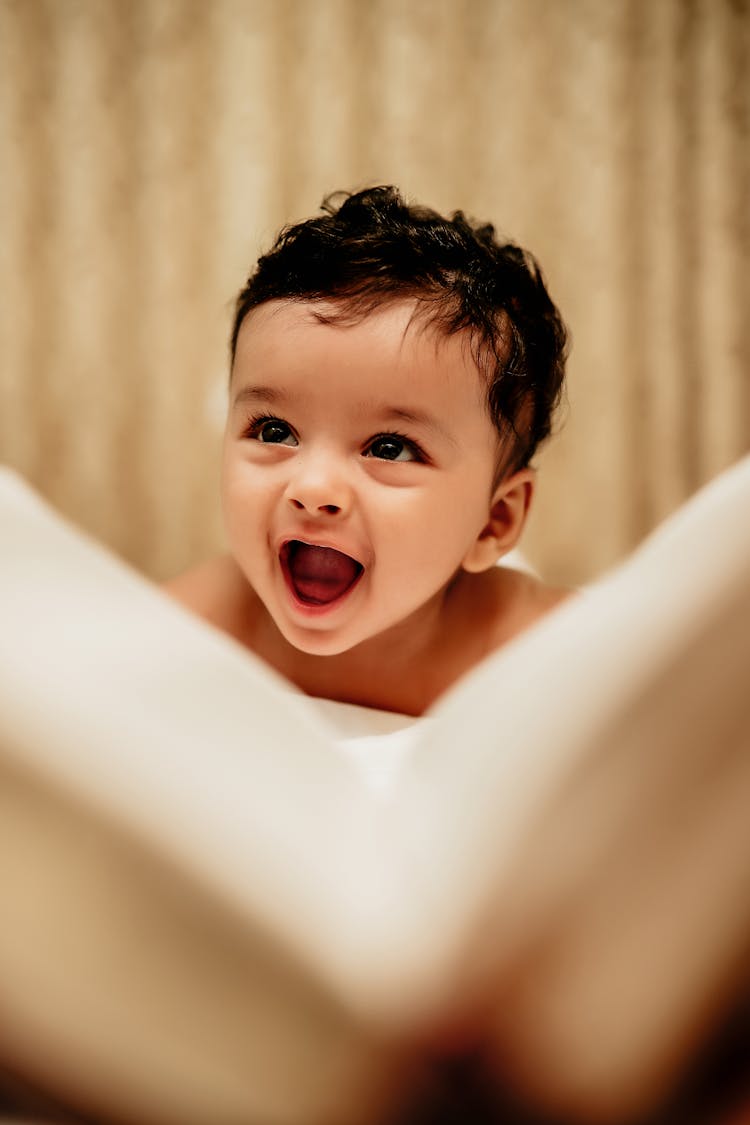 A Photo Of A Laughing Baby 