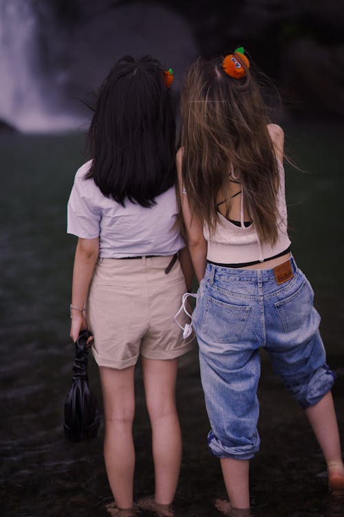 Back View of Girls Together