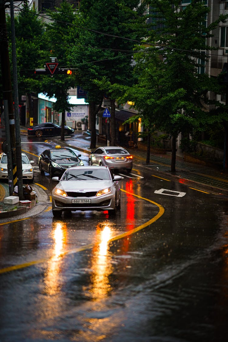 A Cars Moving On The Road 