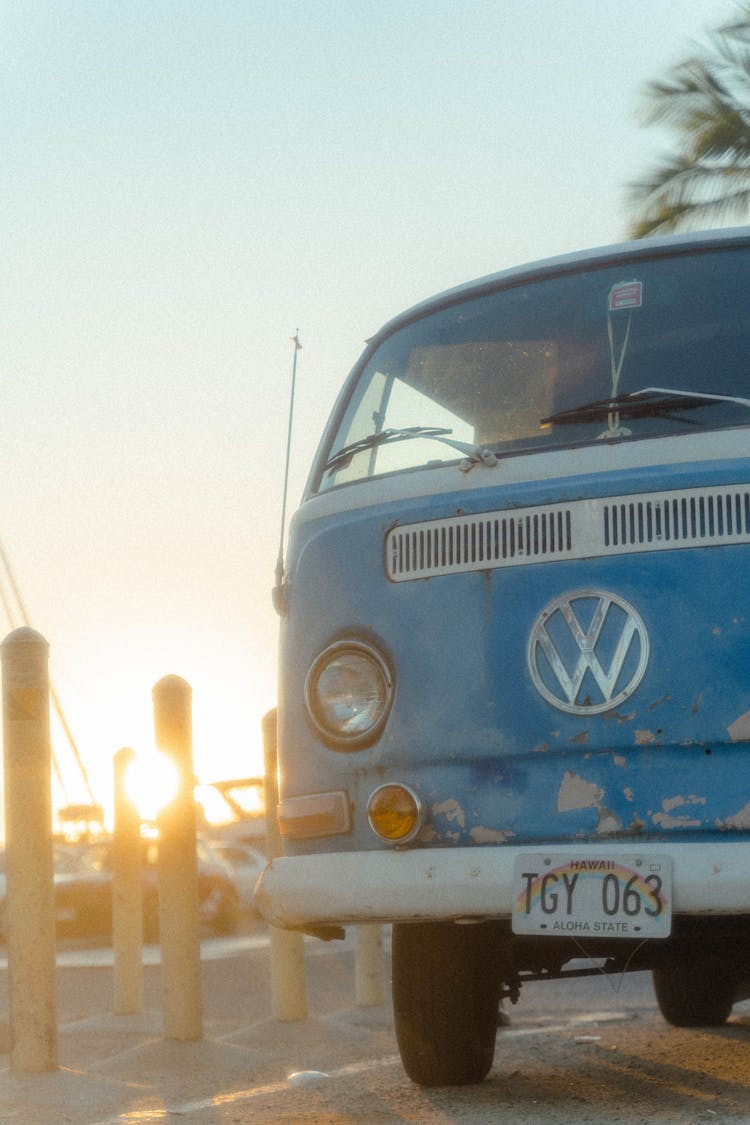 Front View Of A Volkswagen Van