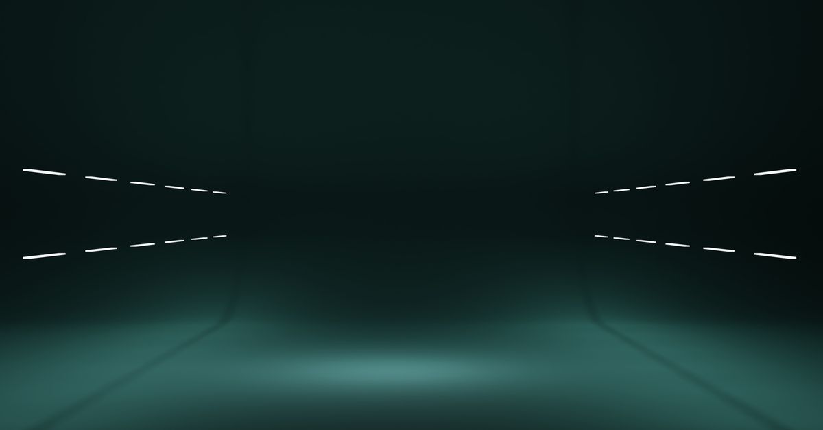 A dark, futuristic tunnel with glowing neon stripes creating an abstract effect.
