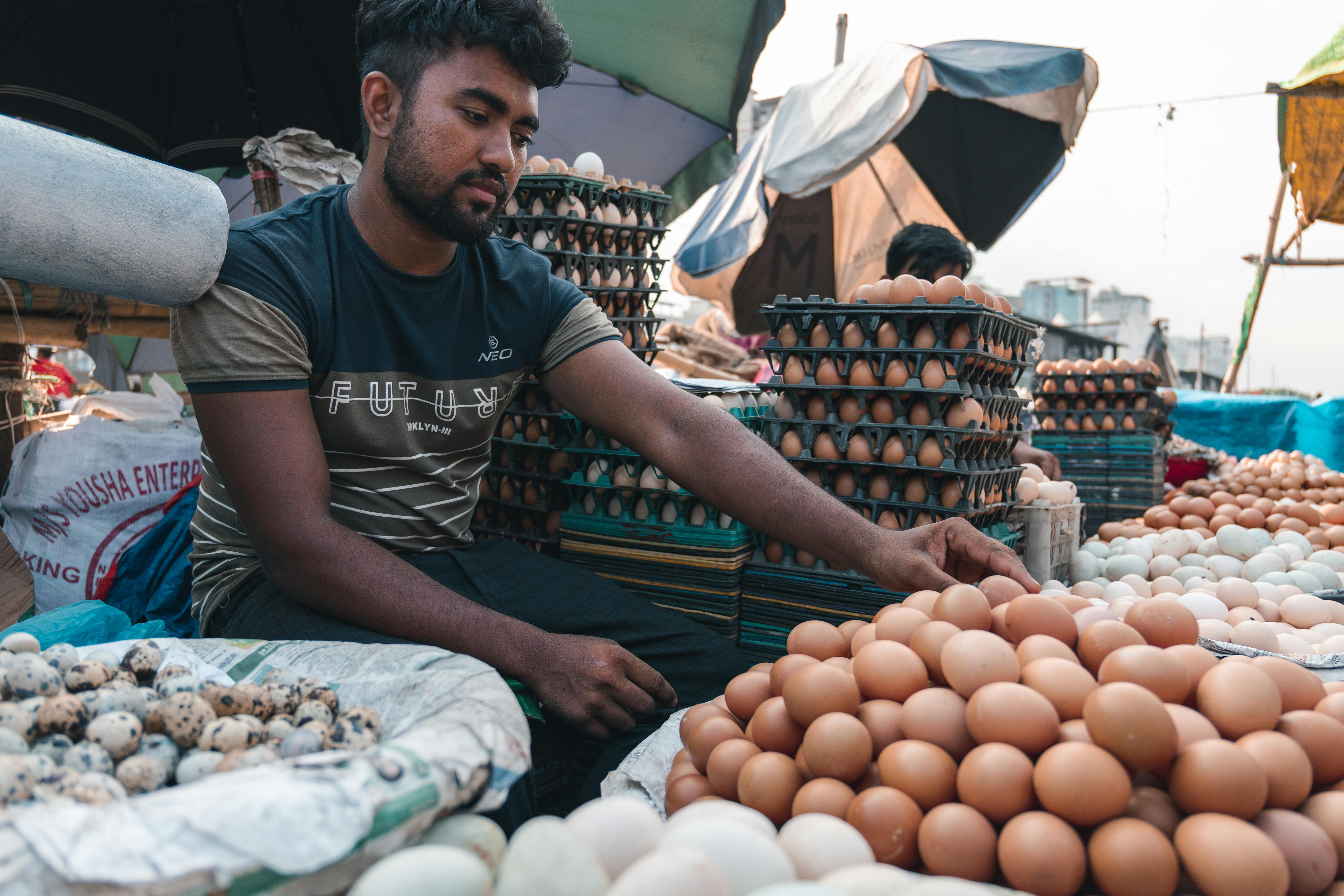 Man Selling Eggs · Free Stock Photo