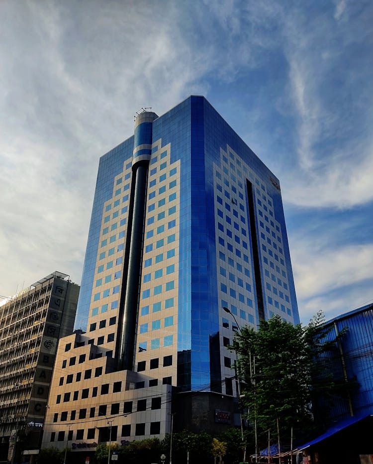 Low Angle Shot Of The Eunoos Tower In Dhaka Bangladesh