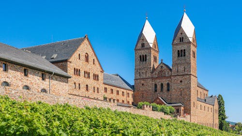 Church Towers in Eibingen Abbey Convent in Germany