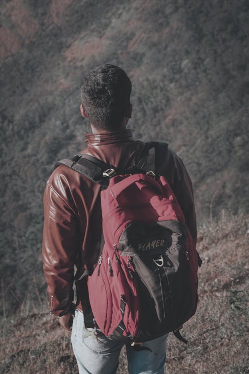 Back View of a Man with Backpack