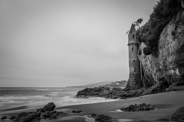 Grayscale Photo Of Victoria Beach