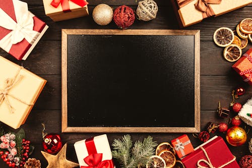 ฟรี คลังภาพถ่ายฟรี ของ กระดาน, กระดานดำ, ของตกแต่งวันคริสต์มาส คลังภาพถ่าย