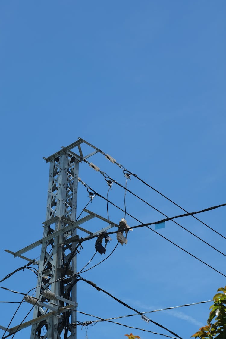 Electric Cables And Power Pole