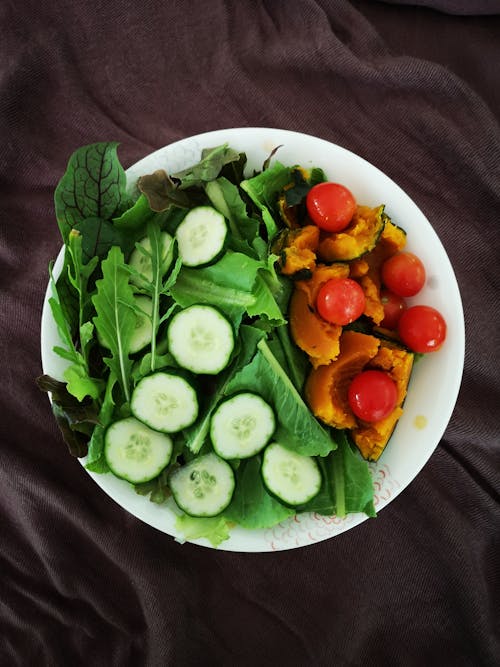 Top View of a Vegetable Salad