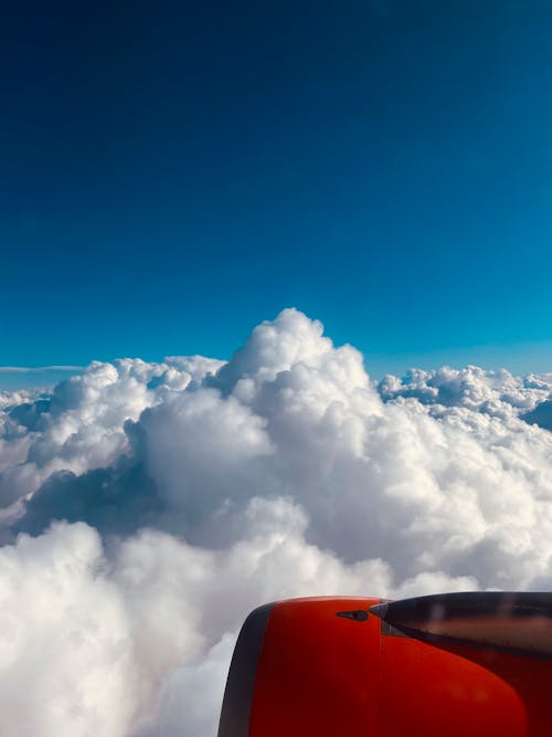 Kostnadsfria Kostnadsfri bild av blå himmel, flygande, flygplan Stock foto