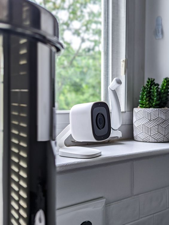 Modern Camera Gadget on Windowsill Indoors · Free Stock Photo