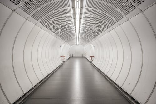 Hallway at the Main Station of the Vienna Metro