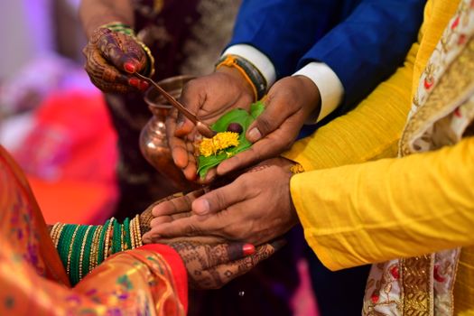 NATURE WORKSHEEP IN INDIA AT WEDDING MOMENT 