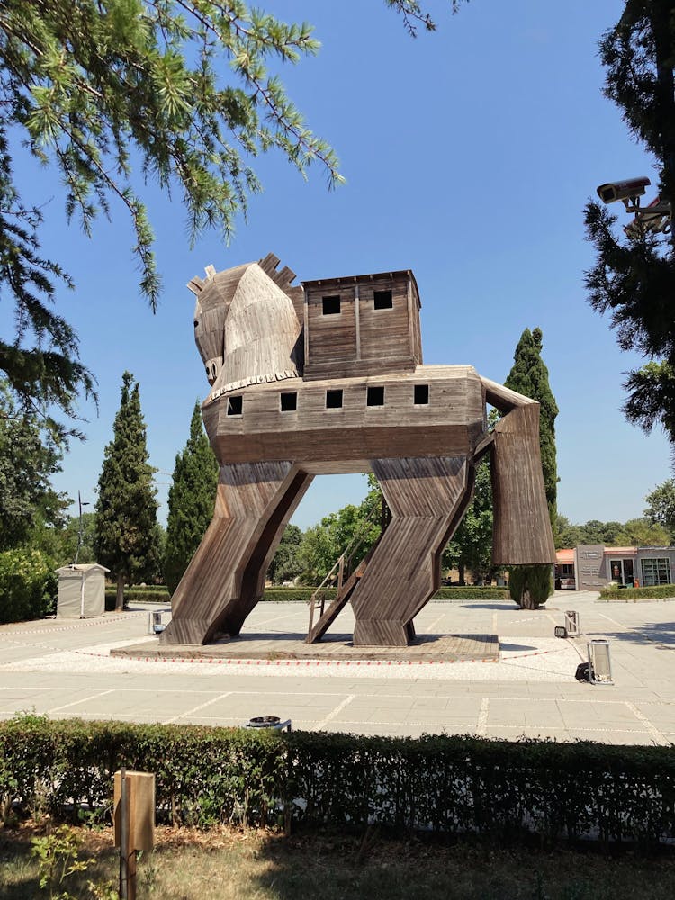 Horse Statue In The Troy National Park, Turkey