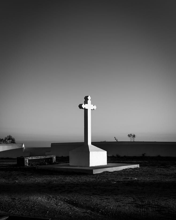 Cross In Black And White