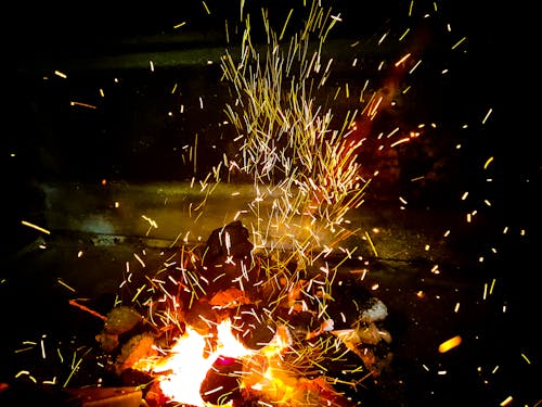 Free Sparkling Bonfire Stock Photo