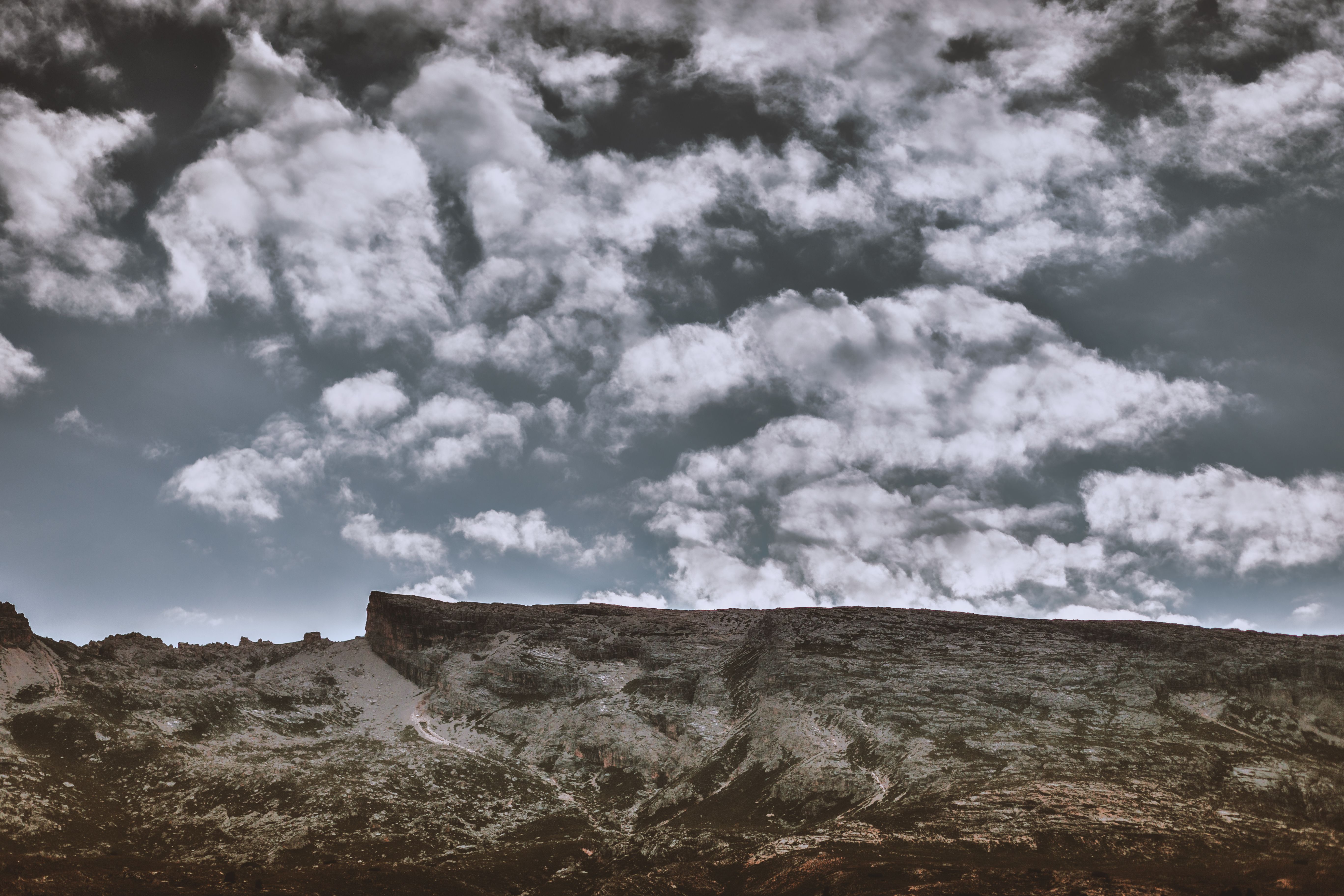 Mountain Under White Clouds and Blue Sky · Free Stock Photo
