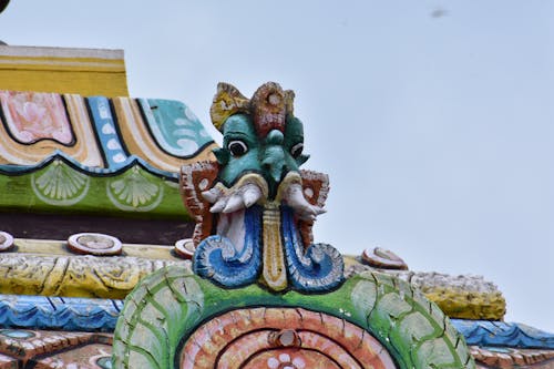 Fotobanka s bezplatnými fotkami na tému bytosti, farebná socha, indických chrámov