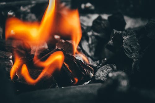 A Close-Up Shot of Burning Charcoal