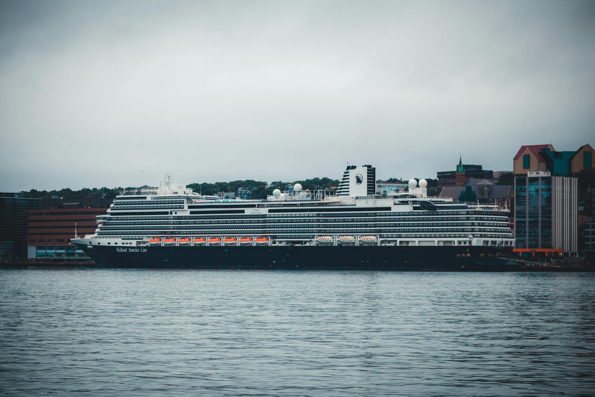 MS Koningsdam Ship by a Dock