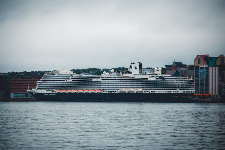 MS Koningsdam Ship By A Dock