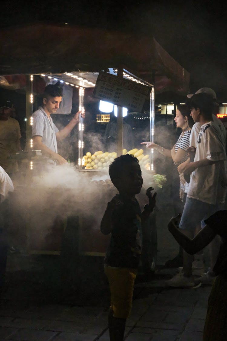 Street Vendor At Night