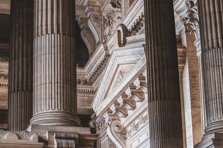 Columns Of Law Courts Of Brussels