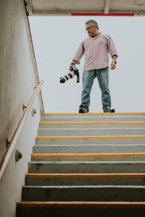 A Man Holding a Camera 