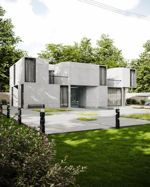 Board-formed concrete villa — photo by Bilal Mansuri on Pexels
