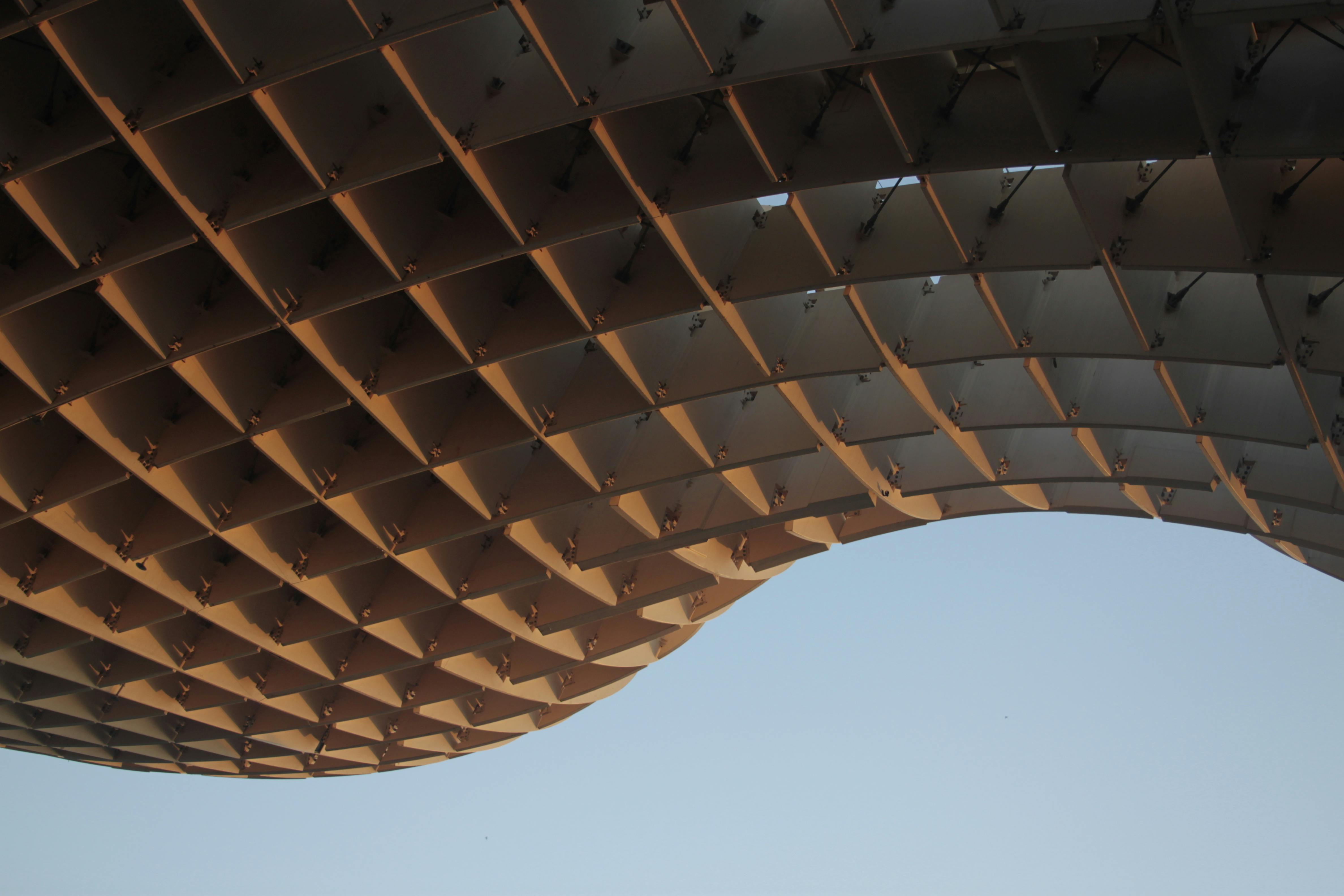 steel structure ceiling of a building