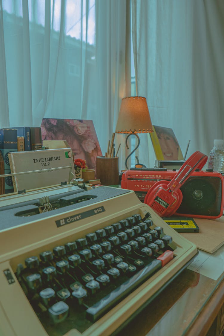 Typewriter On Desk