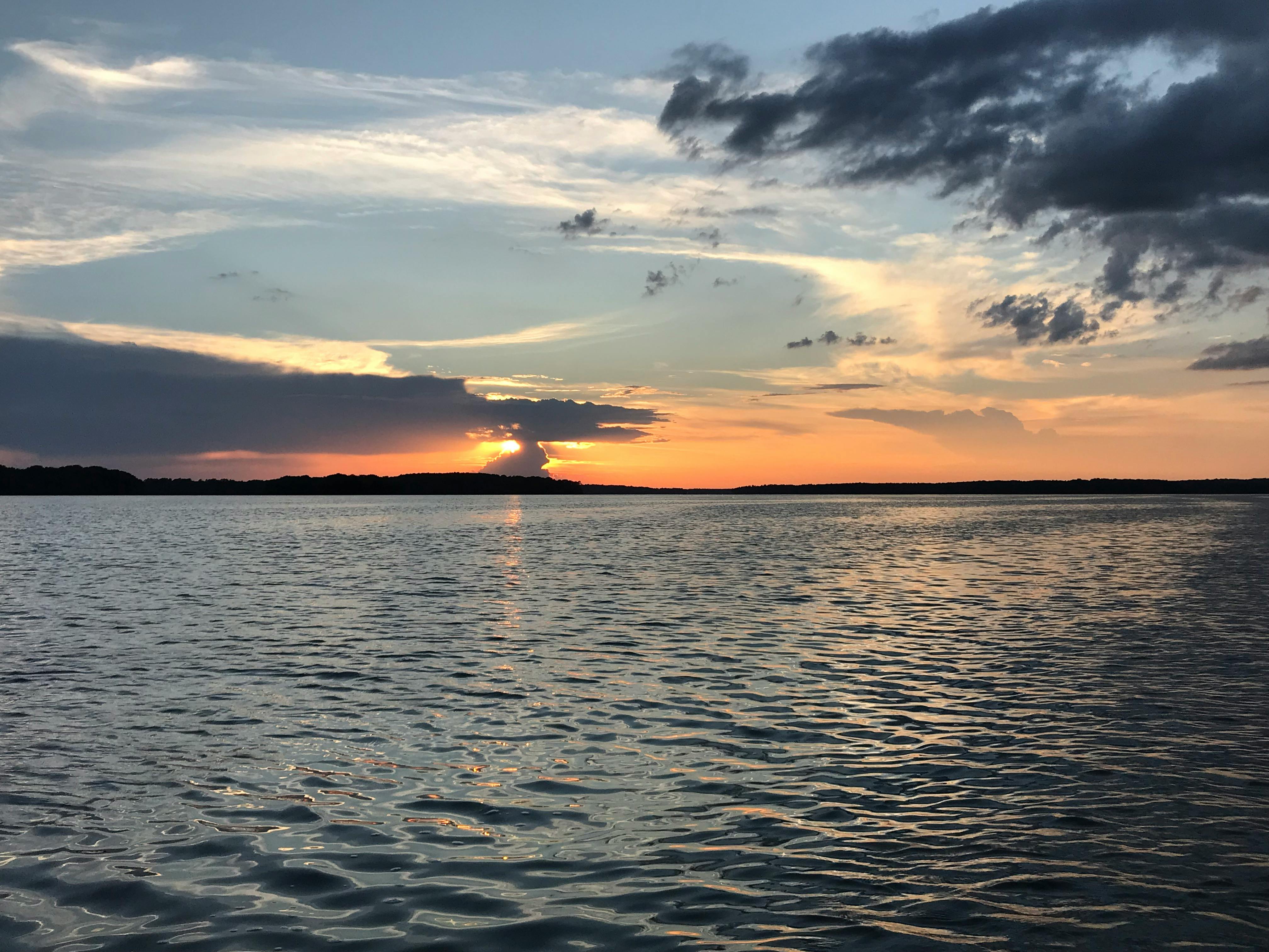 Free stock photo of Sunset over High Rock Lake