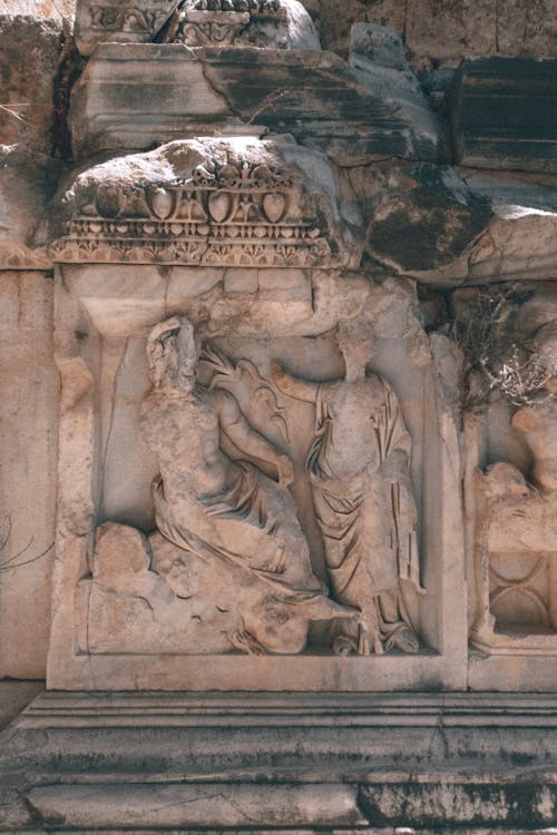 Shot of Old Bas Relief