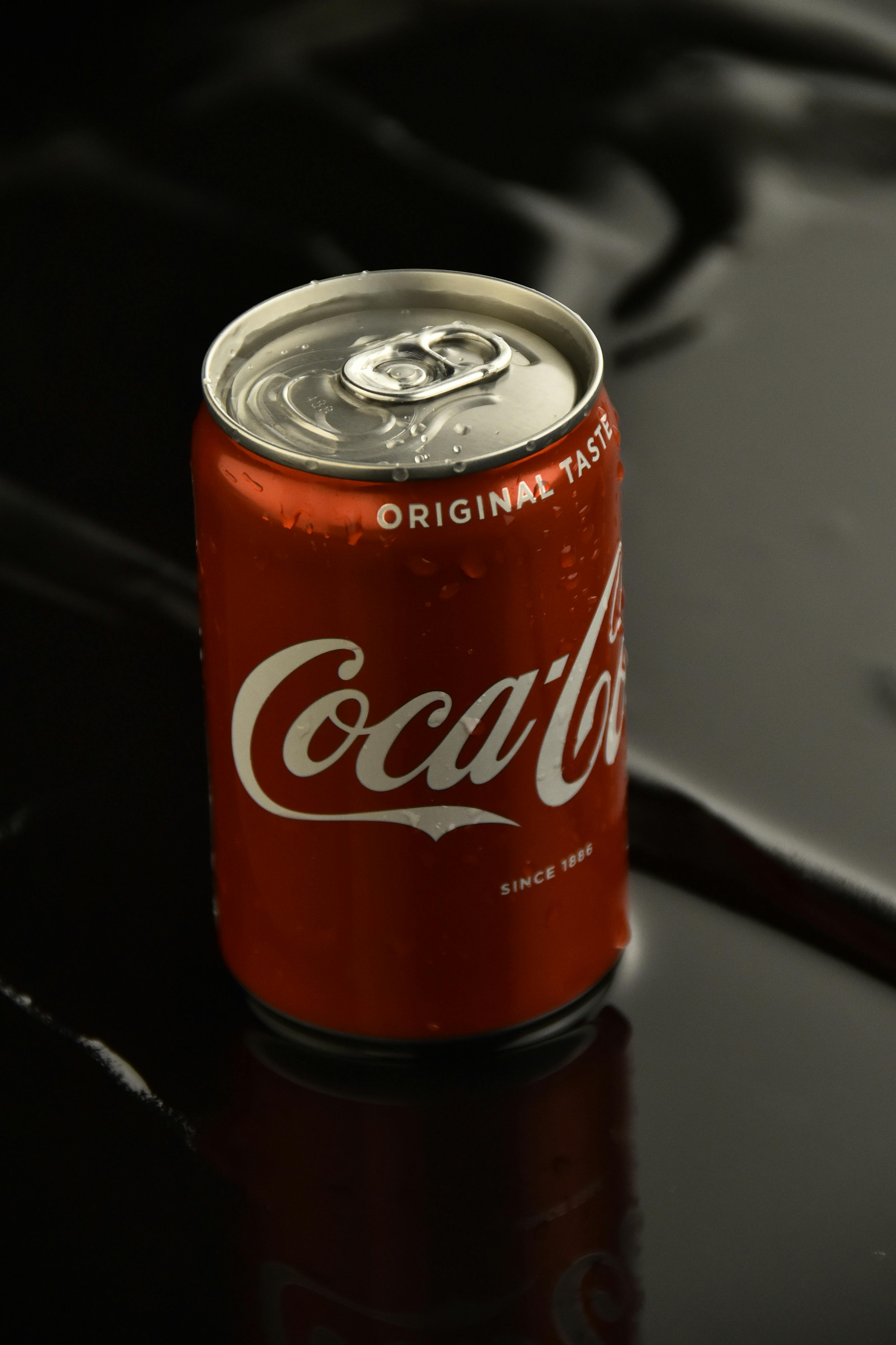 Close-Up Shot of a Can of Coca-Cola 