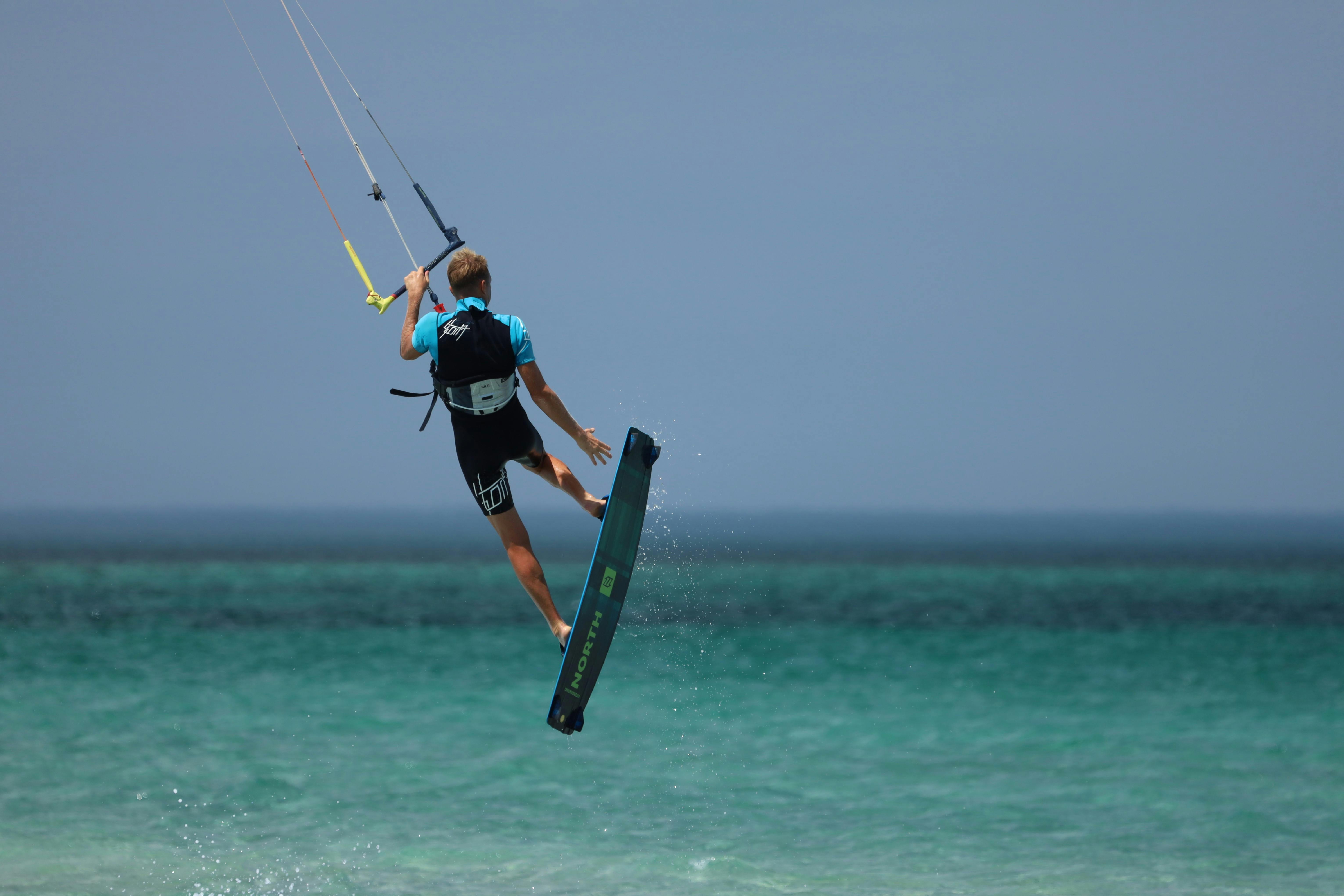 Man Wakeboarding on the Ocean · Free Stock Photo