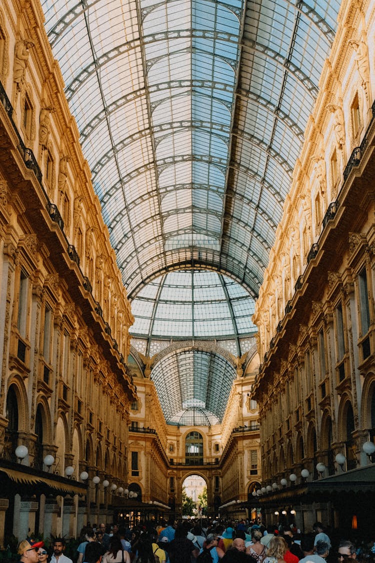 Crowd Of People In A Building