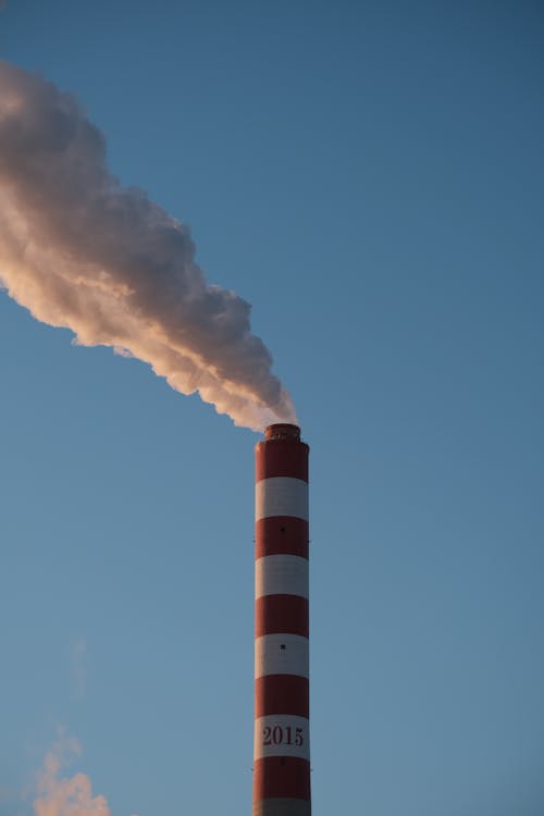 Kostnadsfri bild av blå himmel, fabrik, förorening