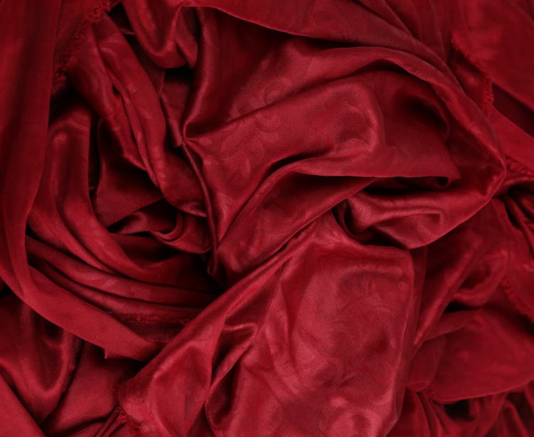 Close Up Of A Red Fabric