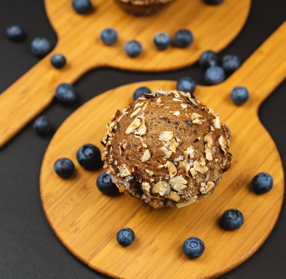 Oat Bran Muffins with Blueberries