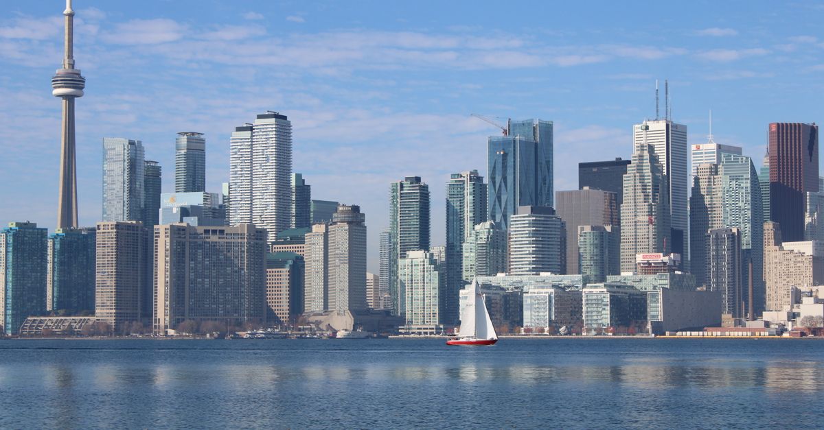 Downtown Toronto skyline of condo towers, the GTA market these federal housing plans aim at