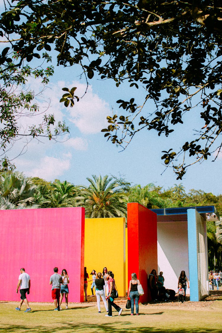 People At The Inhotim Museum In Brazil