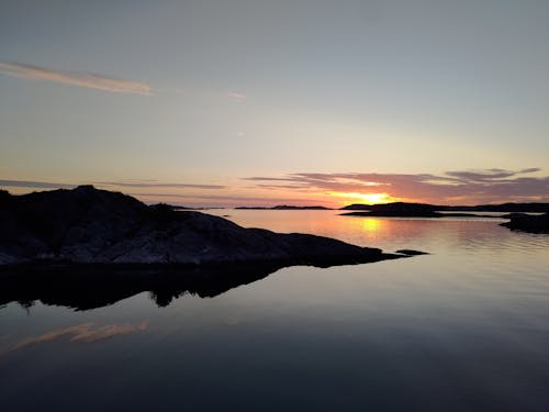 Free Sunset in skærgården (Sweden) Stock Photo