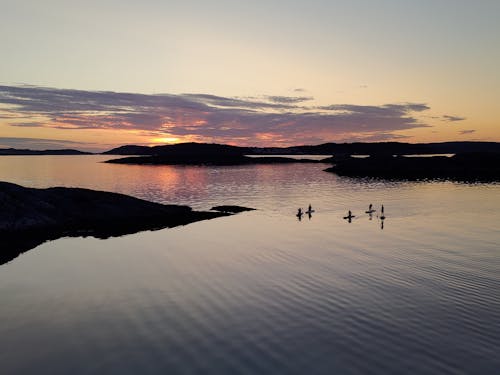 Free Sunset in skærgården (Sweden) Stock Photo