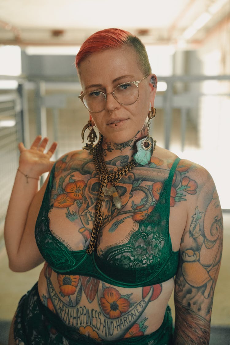 Woman With Full Body Tattoo